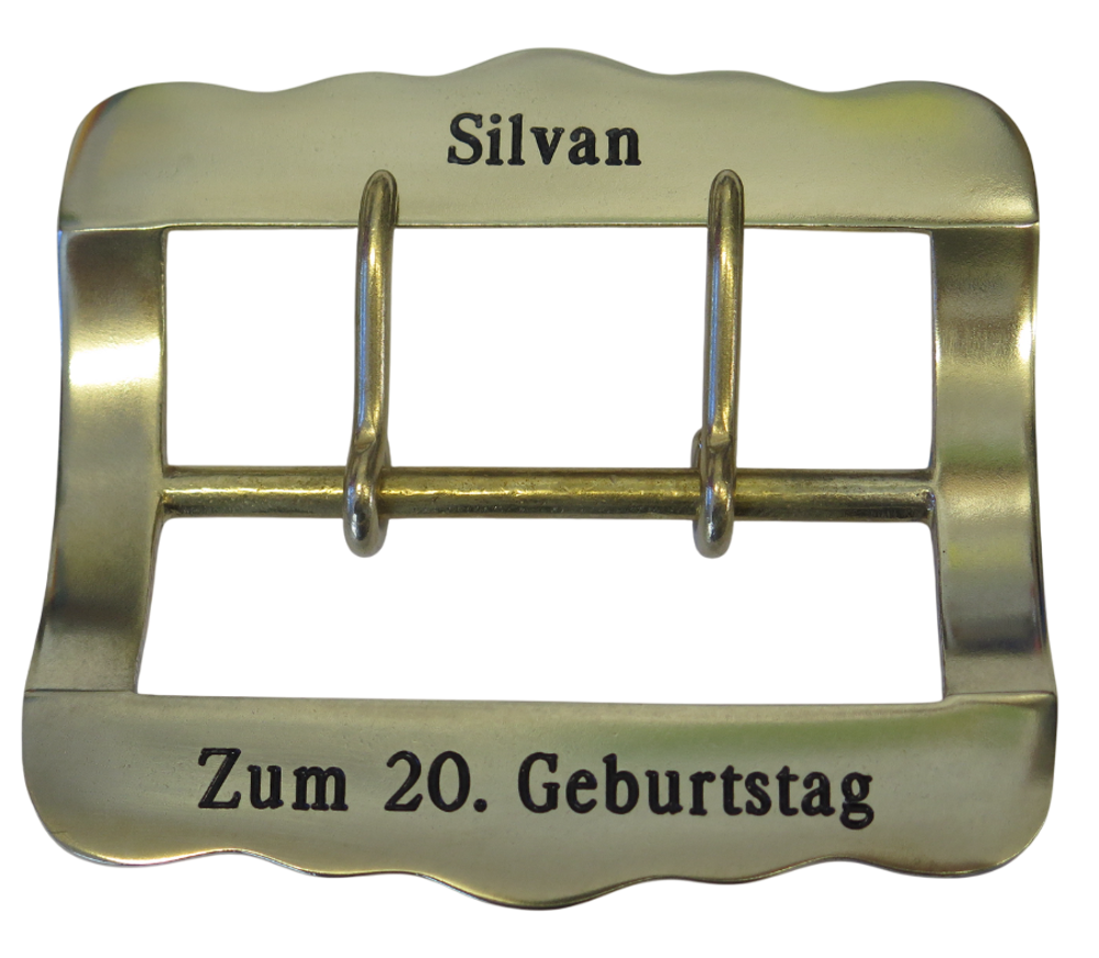 Gravur auf Schnalle