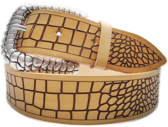 Ledergurt Kroko Glatt 40mm (11415/80-40)