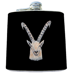 Flachmann Steinbockkopf geschnitzt (91050.48)