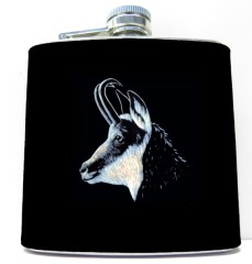 Flachmann Gemskopf geschnitzt (91050.46)