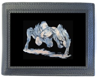 Geldbörse Kuhkampf 2 geschnitzt (19736.500.41)