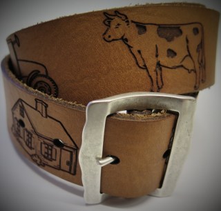 Ledergurt Bauernhof 40mm T-Natur (11440/120-40.42)