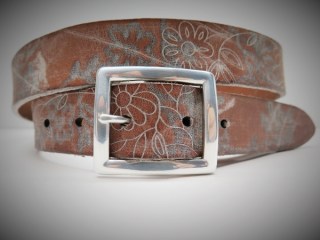 Ledergurt Blume 30mm  (11013/12-30)