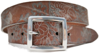 Ledergurt Blume 30mm  (11013/12-30)