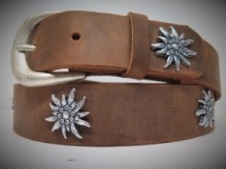 Ledergurt  Edelweiss 35mm  (11097/14-35)