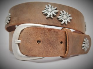Ledergurt   Edelweiss Due 35mm  (11097P/14-35)