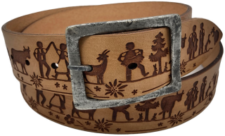 Ledergurt Jodler 40mm Natur (11028/60AS-40.0)