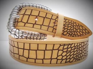 Ledergurt Kroko Glatt 40mm (11415/80-40)