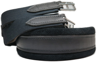 Sattelbauchgurt Velours Schwarz (14235)