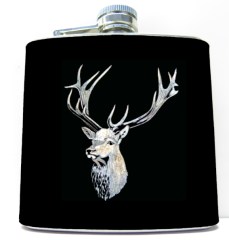 Flachmann Hirsch geschnitzt