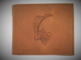 Geldbörse Branding Steinbockkopf