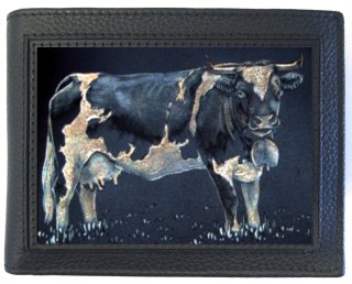 Geldbörse Kuh WG geschnitzt